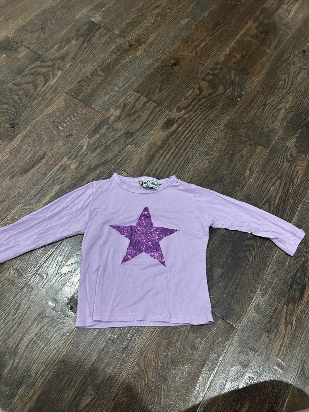 Dori Creations Lavender Long-Sleeve Tee with Glitter Purple Star Size 2T
